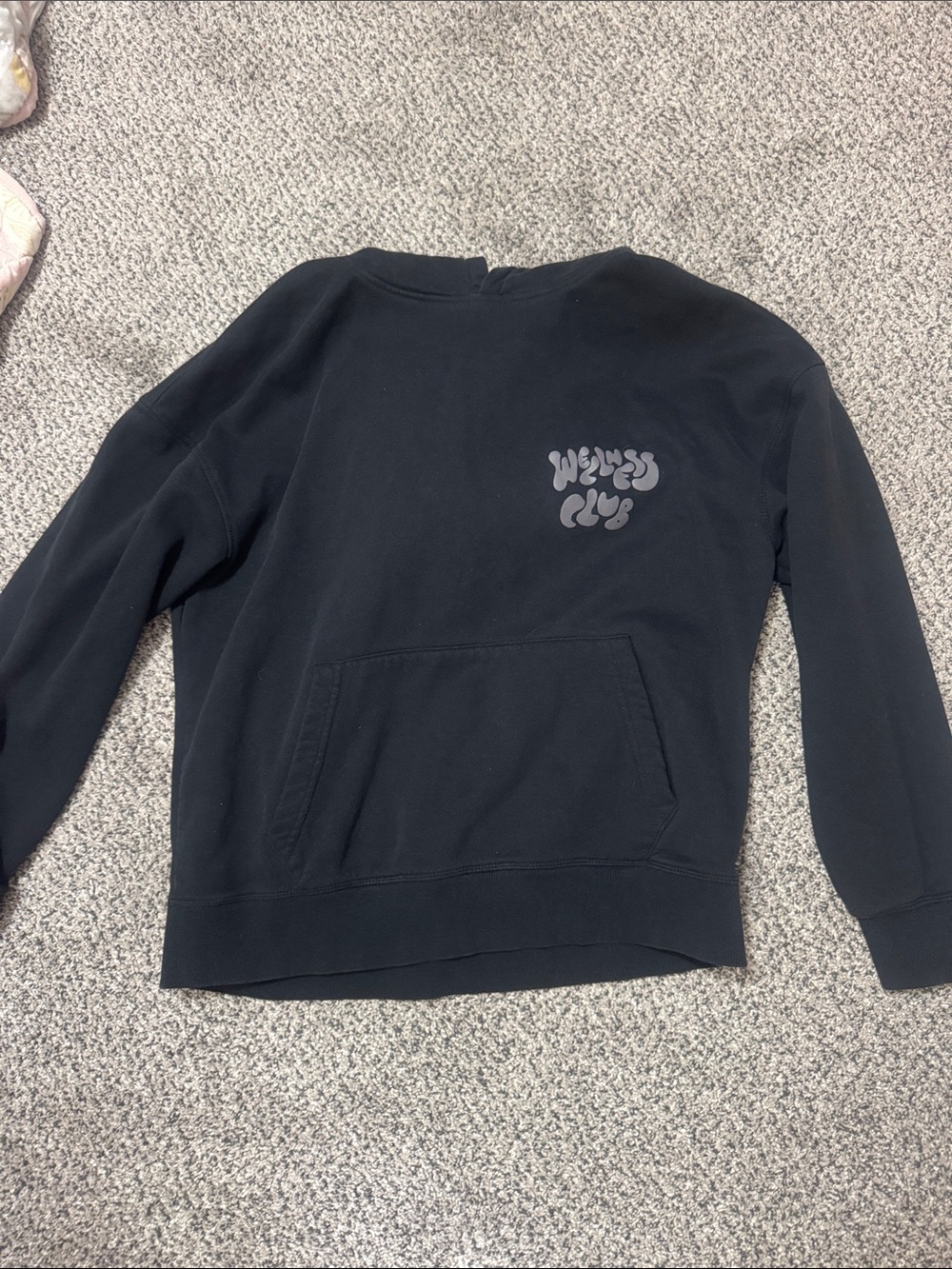Black cotton on hoodie